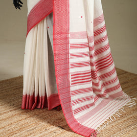 White - bengal handwoven cotton begumpuri saree 14