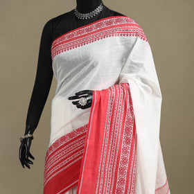 White - bengal handwoven cotton begumpuri saree 21