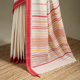 White - bengal handwoven cotton begumpuri saree 22