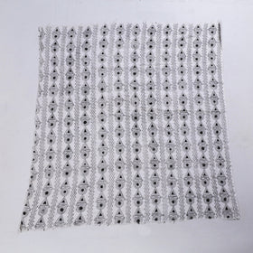 White Bengal Kantha Embroidery Handloom Cotton Blouse Piece 