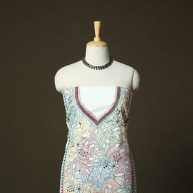 Bengal kantha hand embroidered cotton unstitched kurta