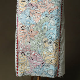 Bengal kantha hand embroidered cotton unstitched kurta