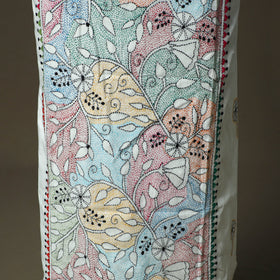 Bengal kantha hand embroidered cotton unstitched kurta