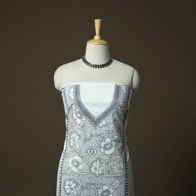 Bengal kantha hand embroidered cotton unstitched kurta