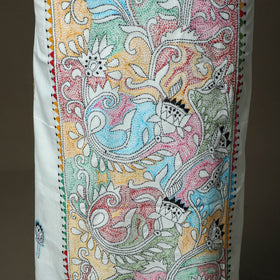 Bengal kantha hand embroidered cotton unstitched kurta