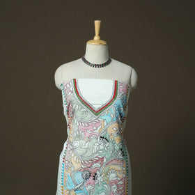 Bengal kantha hand embroidered cotton unstitched kurta