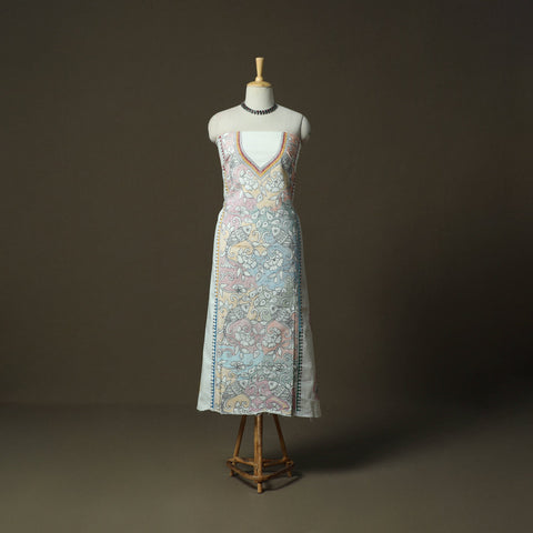 Bengal kantha hand embroidered cotton unstitched kurta