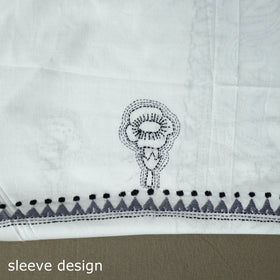 Bengal kantha hand embroidered cotton unstitched kurta