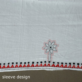 Bengal kantha hand embroidered cotton unstitched kurta