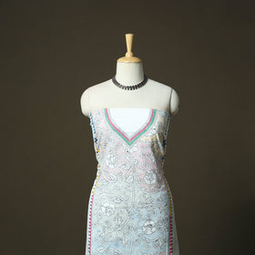 Bengal kantha hand embroidered cotton unstitched kurta