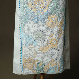 Bengal kantha hand embroidered cotton unstitched kurta