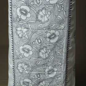 Bengal kantha hand embroidered cotton unstitched kurta