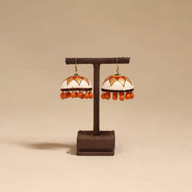 Bishnupur handpainted terracotta jhumki earrings 93