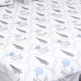 Cotton double sanganeri bed sheet set (108 x 90 in) 07