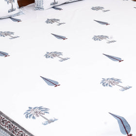 Cotton double sanganeri bed sheet set (108 x 90 in) 01