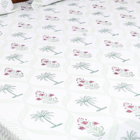 Cotton double sanganeri bed sheet set (108 x 90 in) 05