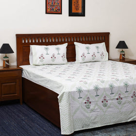 Cotton double sanganeri bed sheet set (108 x 90 in) 05