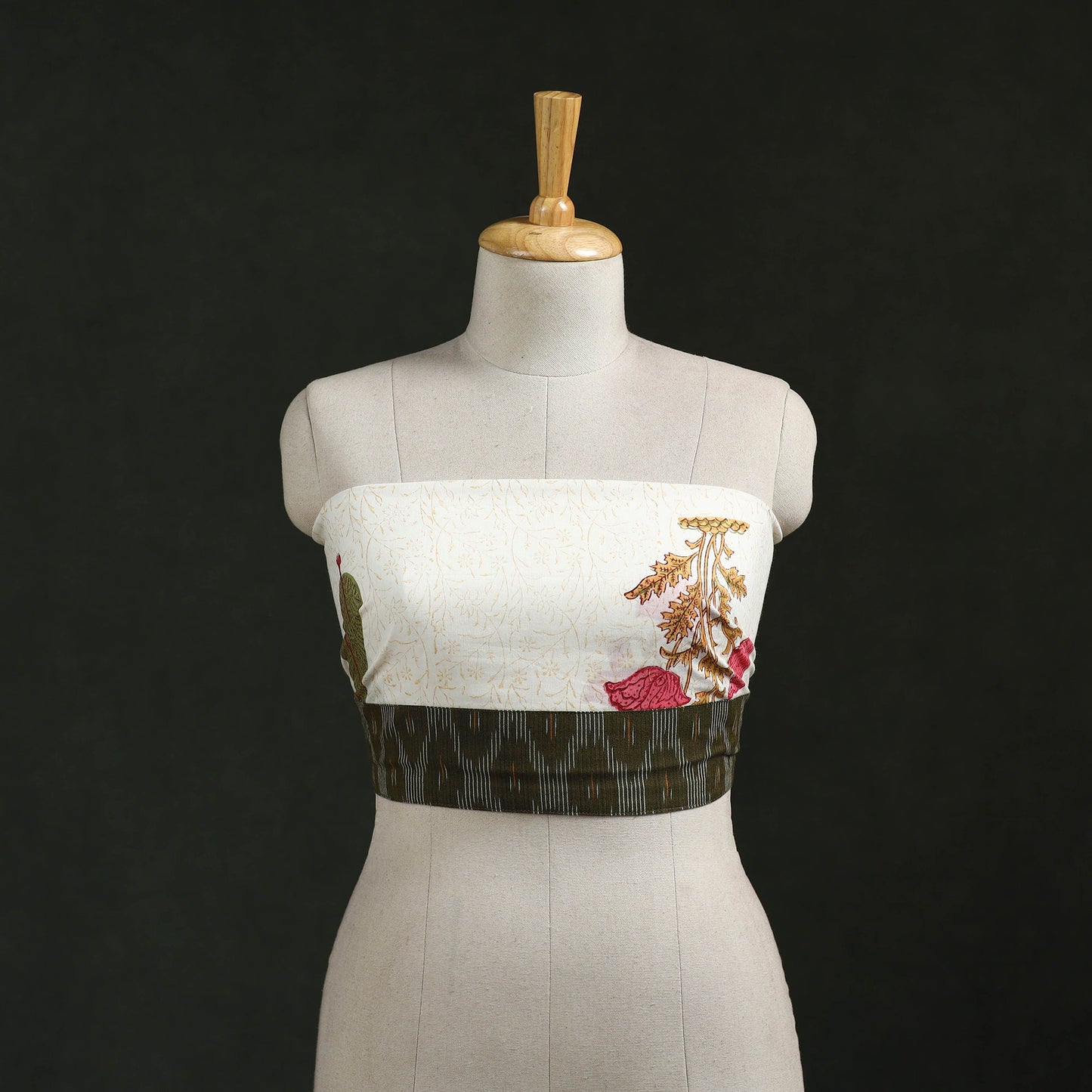 Block print cotton sanganeri blouse piece 12 - handcrafted