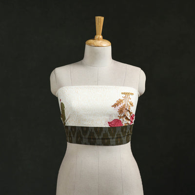 Block print cotton sanganeri blouse piece 12 - handcrafted