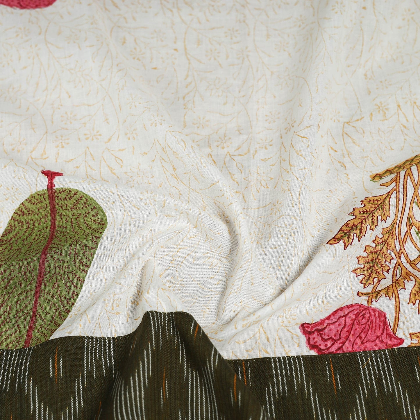 Block print cotton sanganeri blouse piece 12 - handcrafted