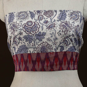 Block print cotton sanganeri blouse piece 14 - handcrafted