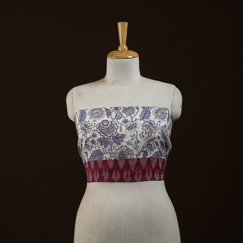 Block print cotton sanganeri blouse piece 14 - handcrafted