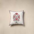 Cotton sanganeri cushion cover (16 x 16 in) 33 - handcrafted