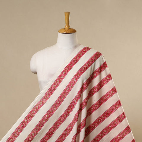 White - cotton sanganeri fabric 14 - handcrafted