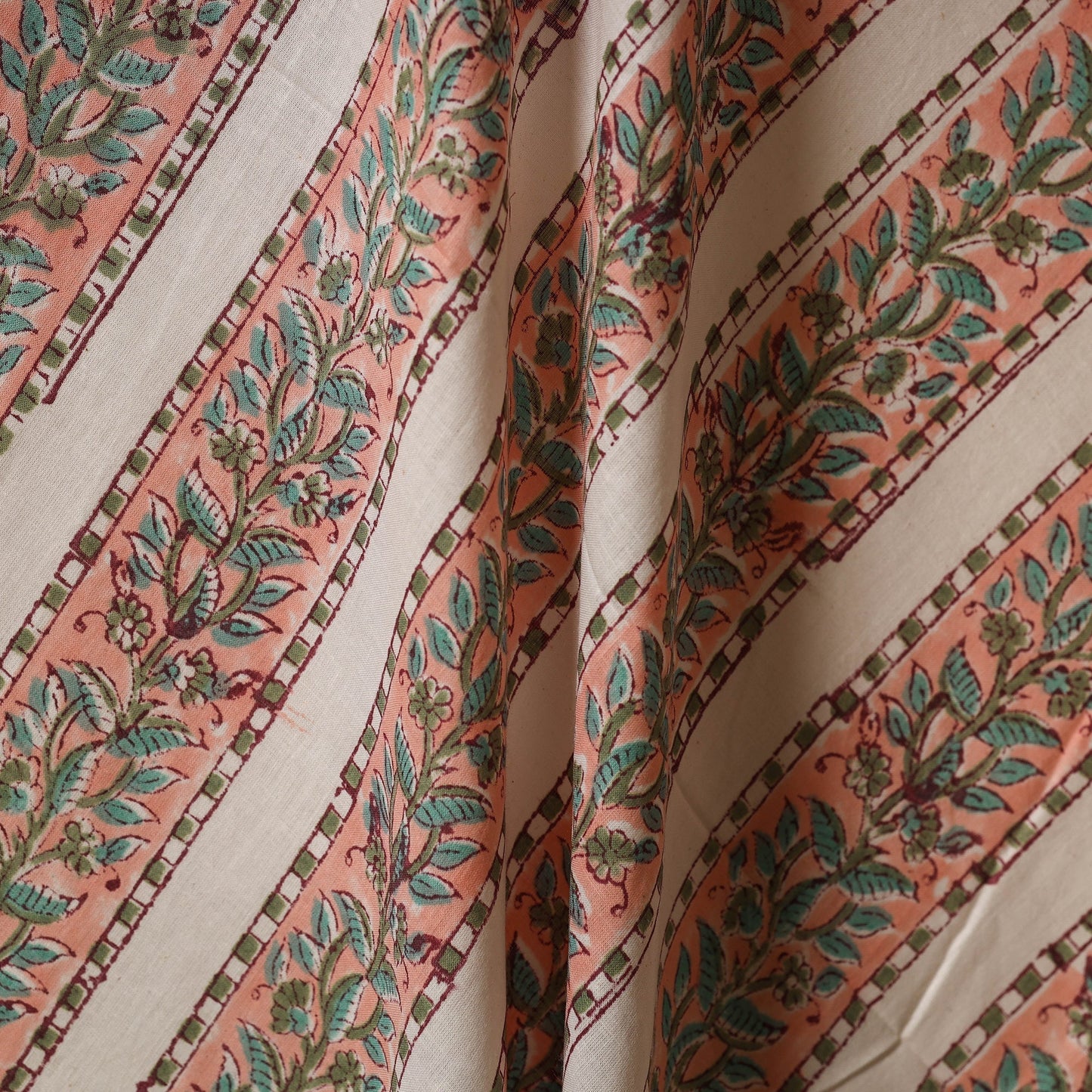 White - cotton sanganeri fabric 23 - handcrafted