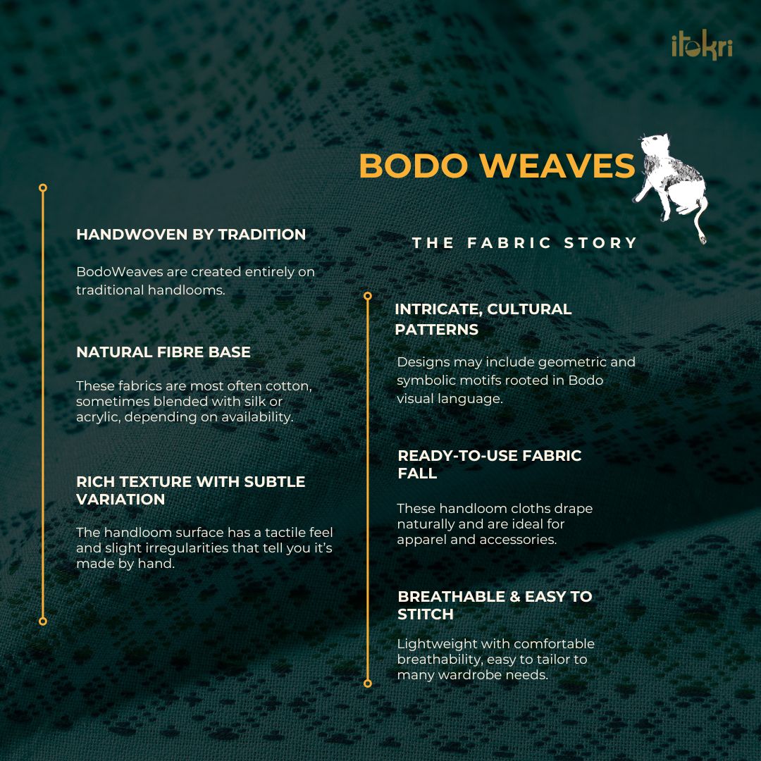 White - bodoweaves handloom cotton fabric - handcrafted