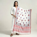  Bolpur Kantha Embroidery Cotton Handloom Dupatta with Tassels Online at iTokri.com
