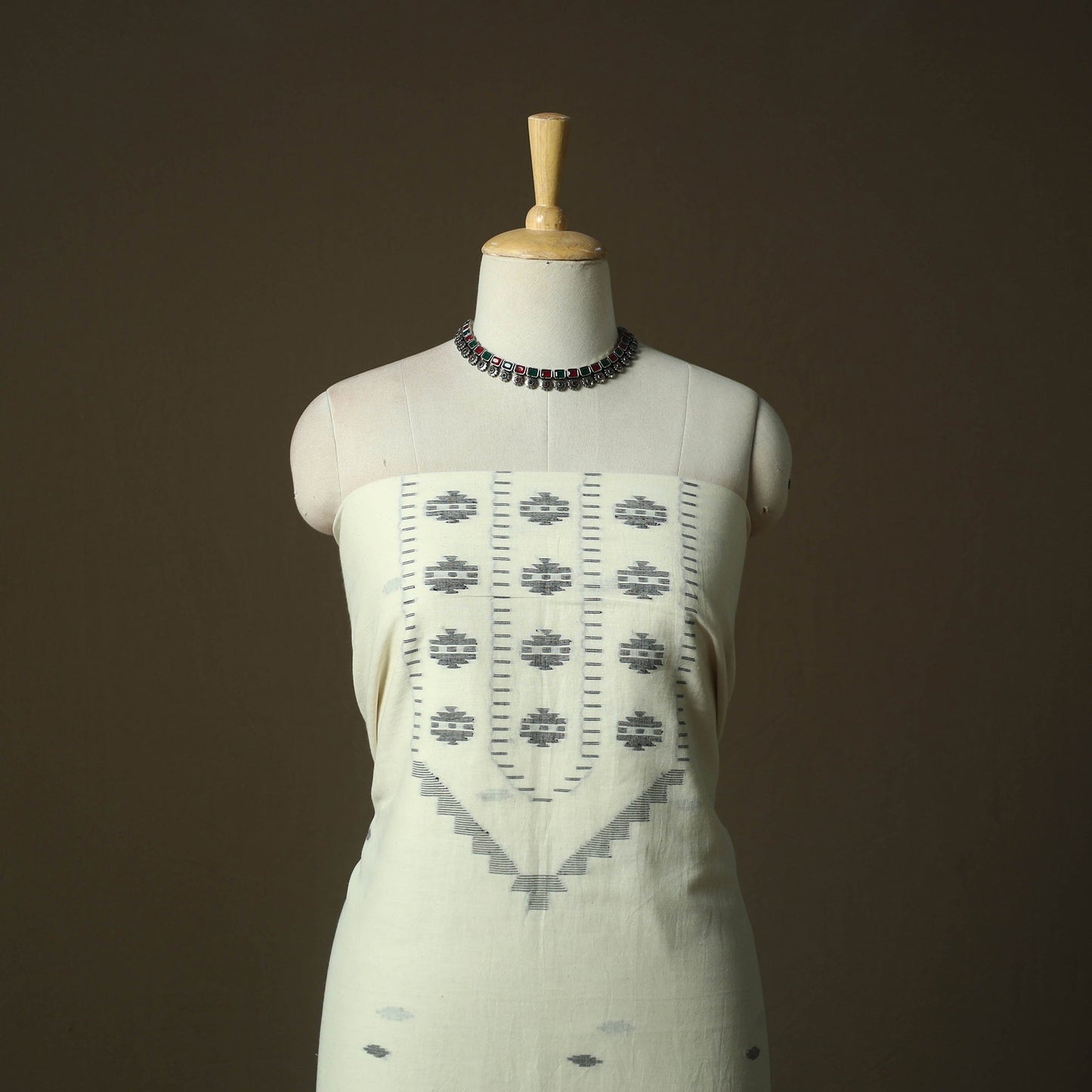 Burdwan jamdani handloom cotton 2pc unstitched dress