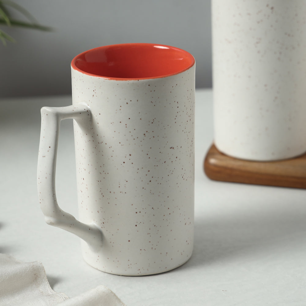  White Ceramic Mugs 