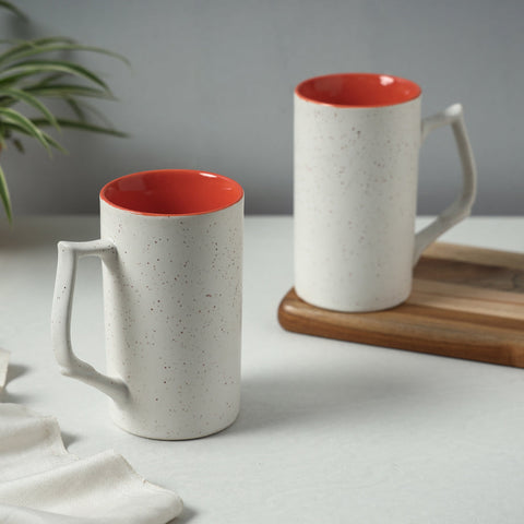  White Ceramic Mugs 
