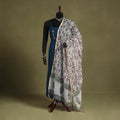 White - chanderi silk sanganeri floral dupatta 42