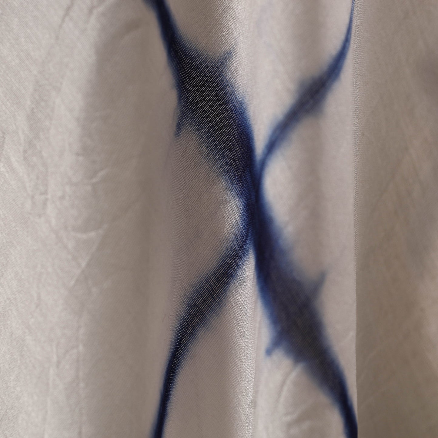 White - chanderi silk tie-dye shibori fabric 04