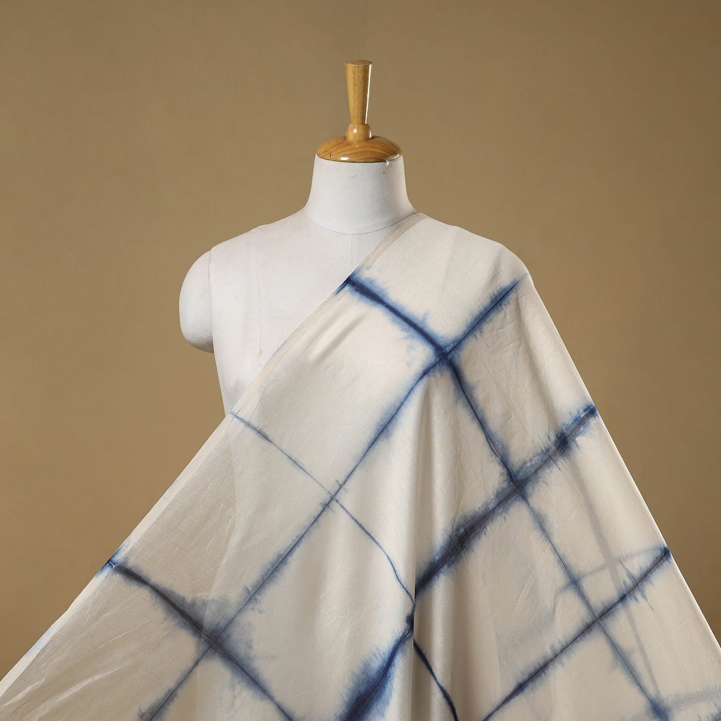 Chanderi silk tie-dye shibori fabric 10 - handcrafted