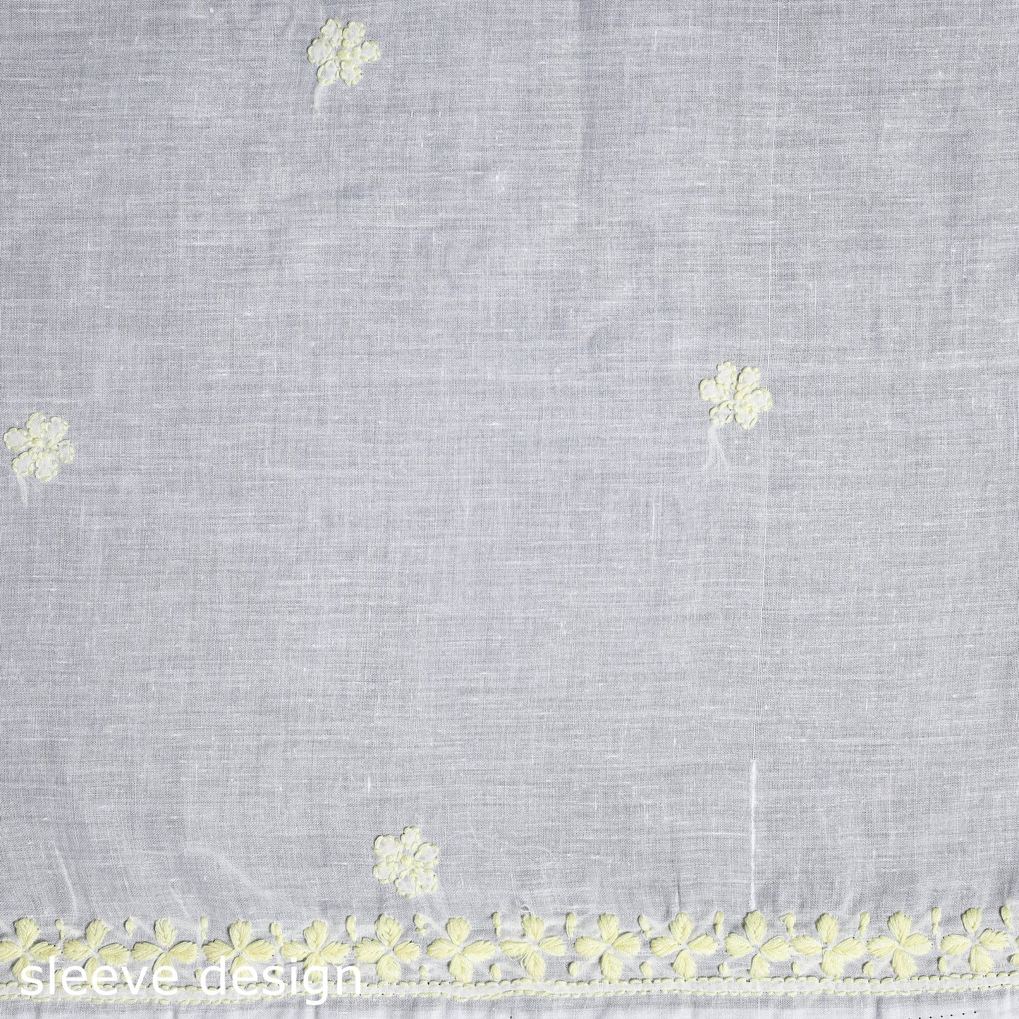 White Chikankari Hand Embroidery Chanderi Silk Kurta Material 