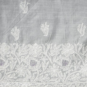 Chikankari with Parsi Style Embroidery Cotton Kurta Material