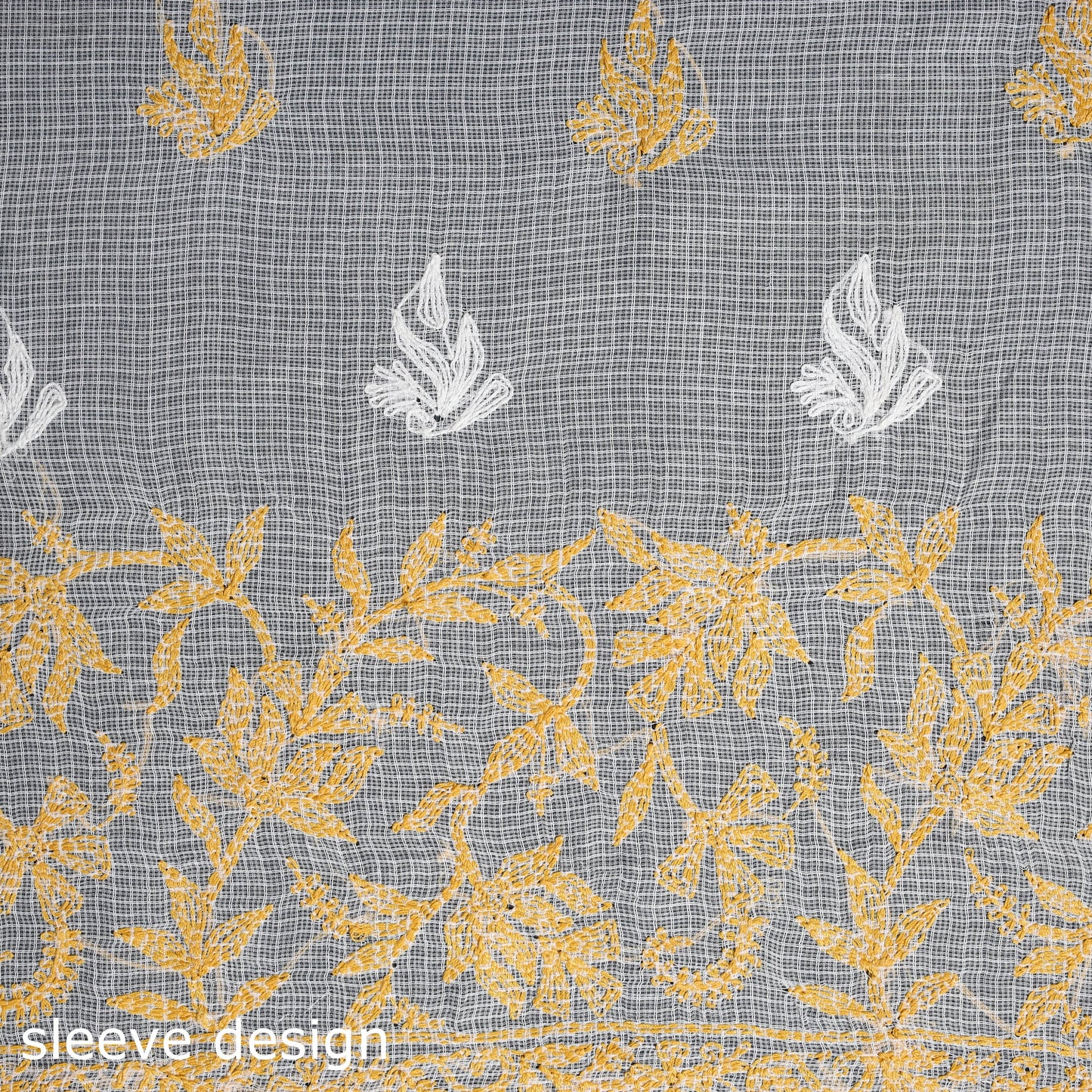 Chikankari Tepchi Hand Embroidery Kota Cotton Kurta Material