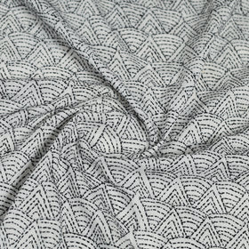 White Cotton Bengal Kantha Stitch Blouse Piece 