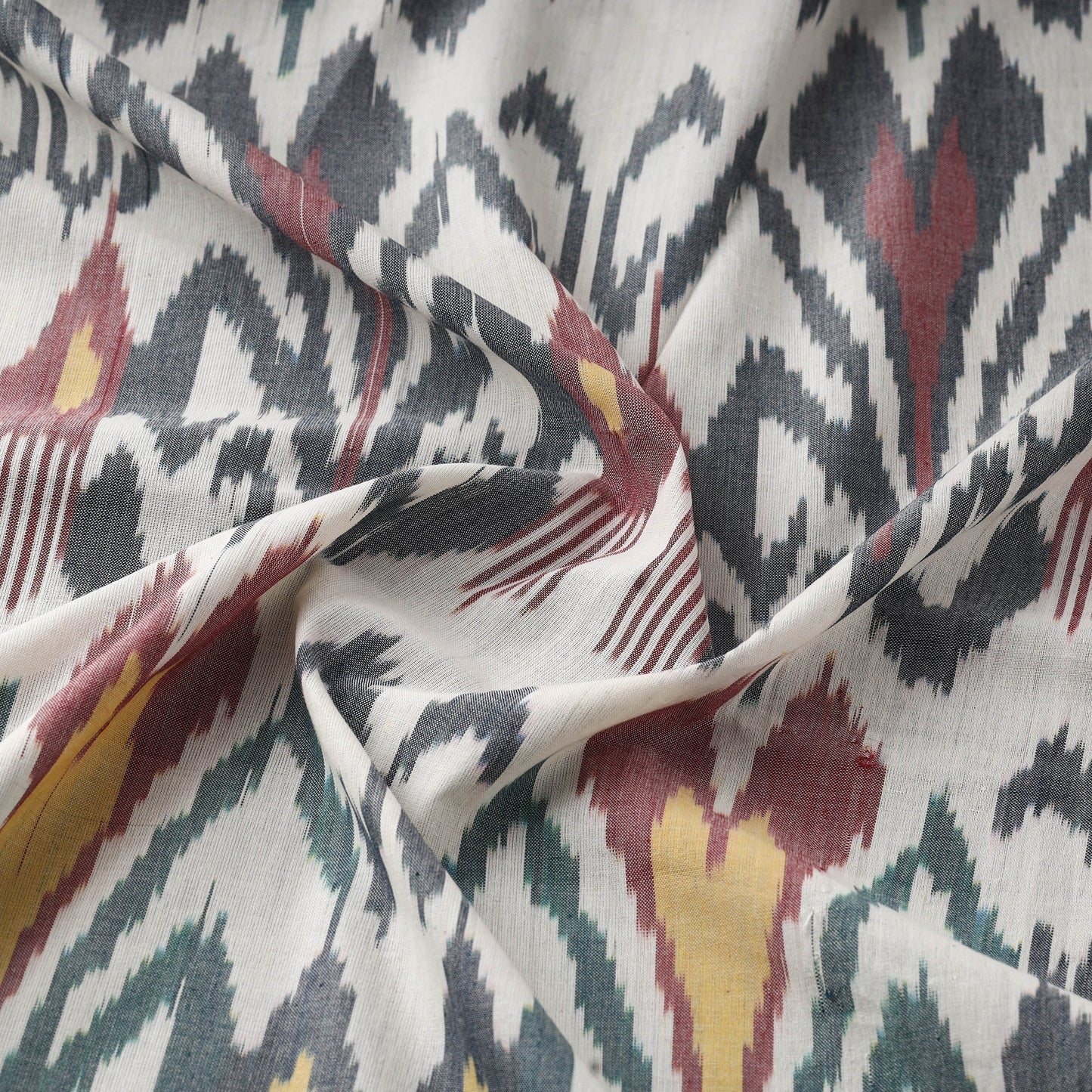 Cotton central asian pochampally ikat fabric 23