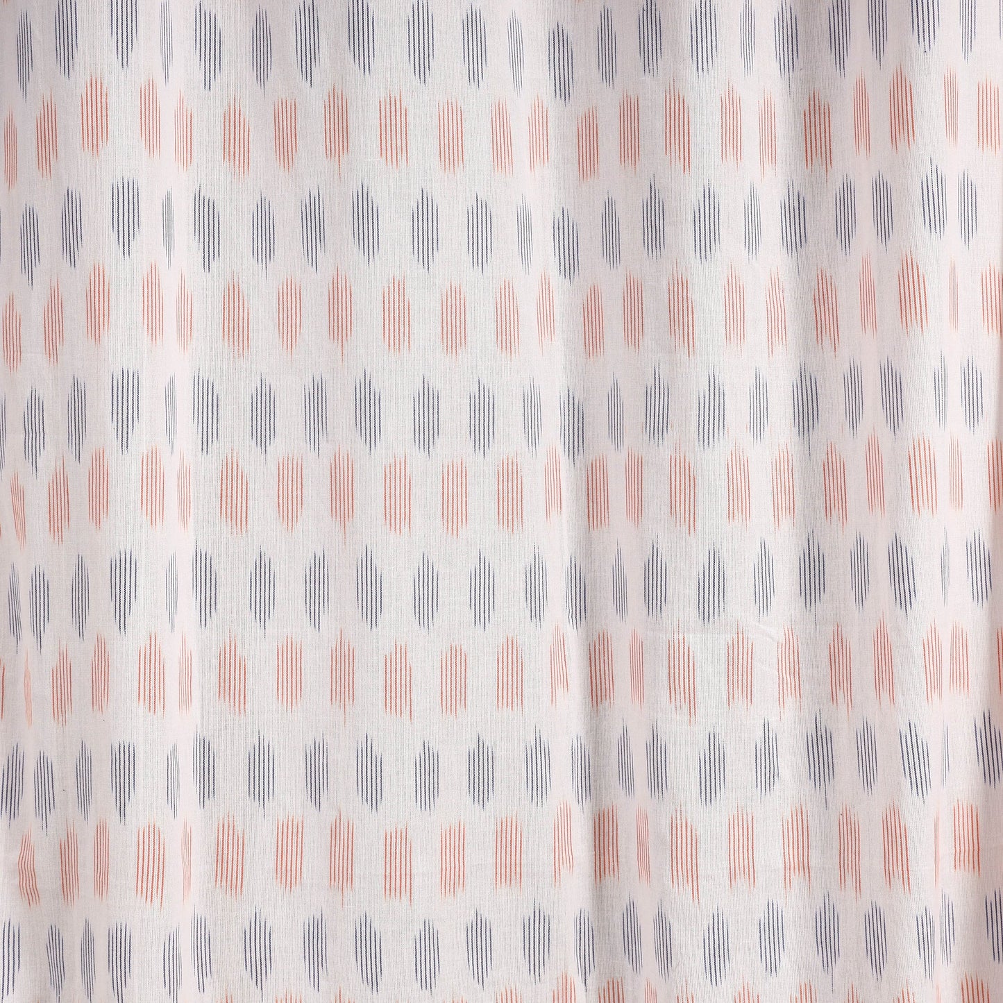 White - cotton door pochampally ikat curtain (7 x 3 feet)