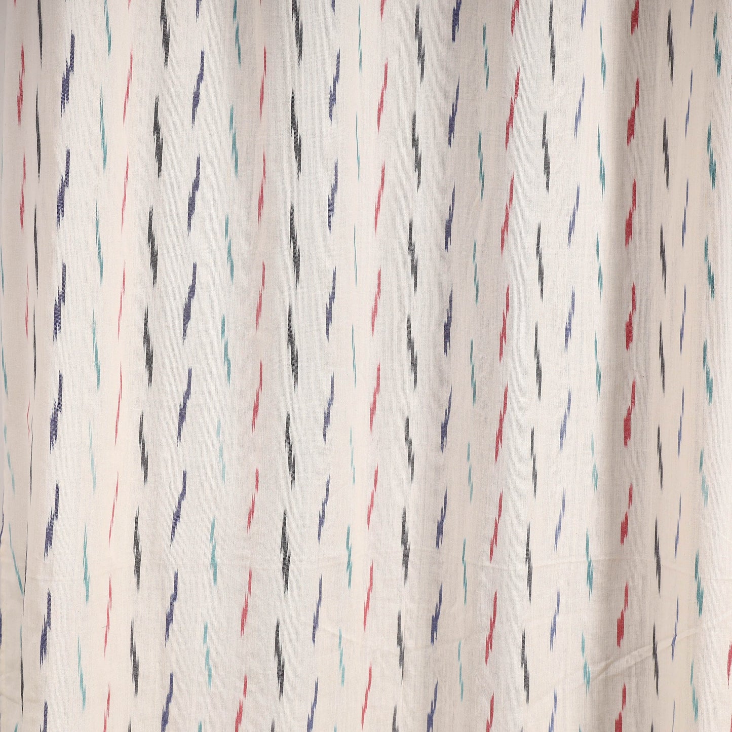 White - cotton door pochampally ikat curtain (7 x 3 feet)