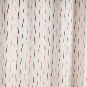 White - cotton door pochampally ikat curtain (7 x 3 feet)