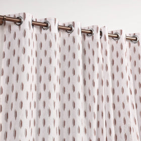 White - cotton door pochampally ikat curtain (7 x 3 feet)