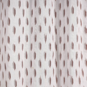 White - cotton door pochampally ikat curtain (7 x 3 feet)