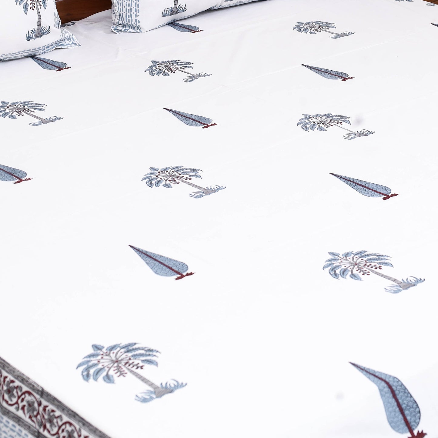 Cotton double sanganeri bed sheet set (108 x 90 in) 01