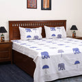 Cotton double sanganeri bed sheet set (108 x 90 in) 02