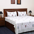 Cotton double sanganeri bed sheet set (108 x 90 in) 03